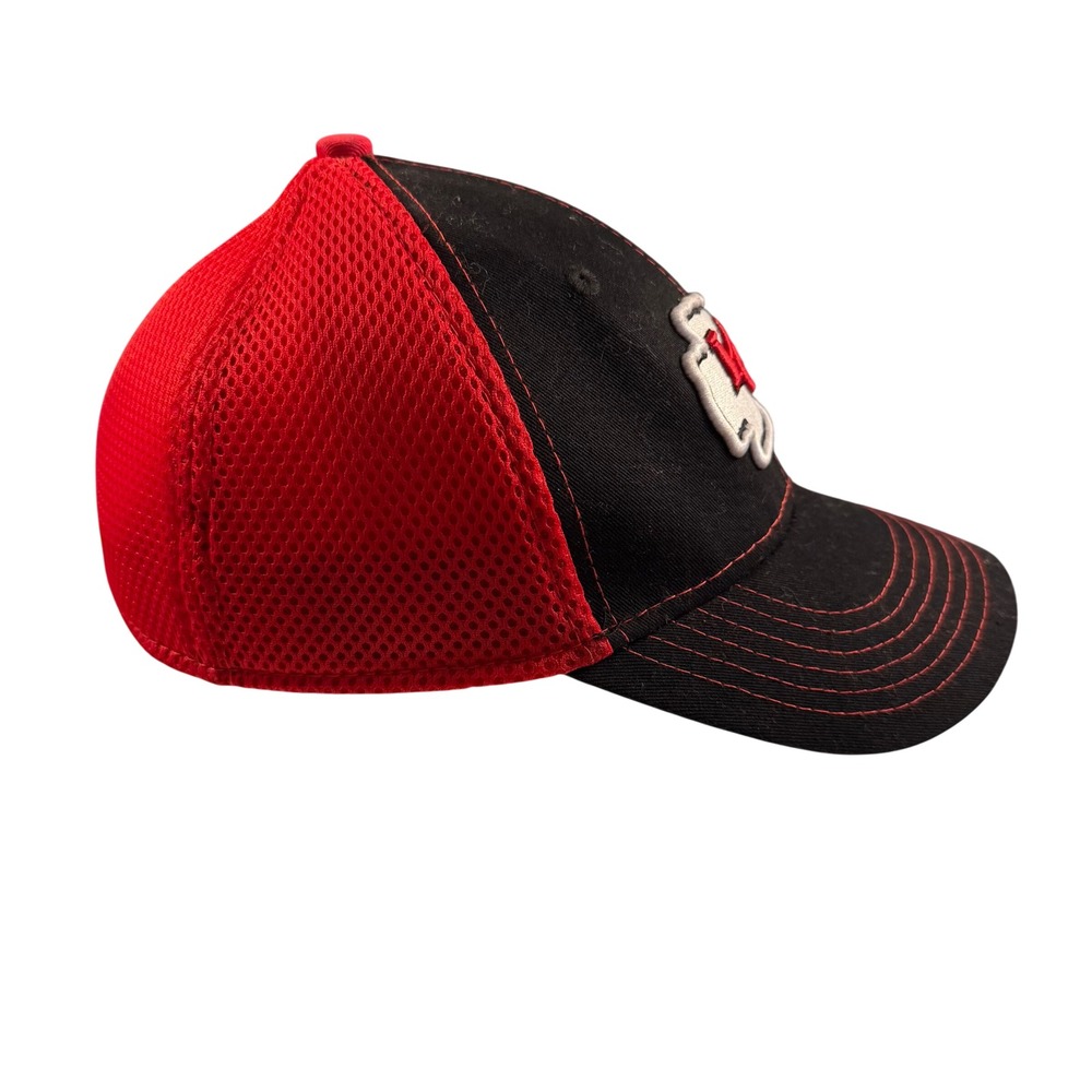 New Era 39THIRTY Kansas City Chiefs‎ Hat Kids Youth Black Red Mesh Stretch Fit - Picture 5 of 11